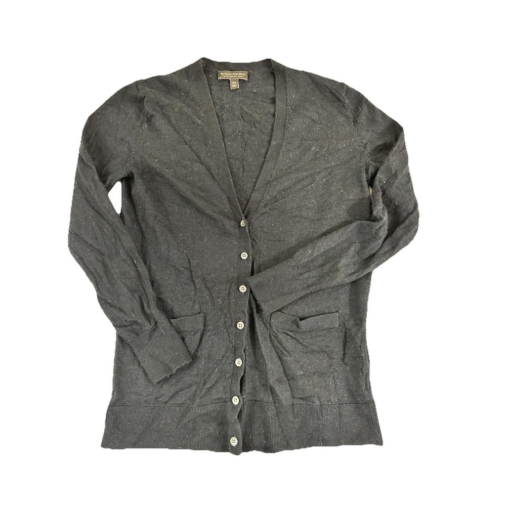 JCrew Women L Grey Textured Stripe Wool Angora Rabbit Hair Pullover Sweater Used